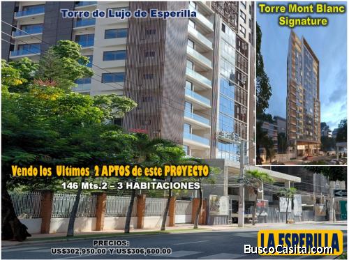 VENDO LOS ULTIMOS 2 APTOS DE LUJO DE LA TORRE MONT BLANC DE LA ESPERLLA, 3 HABITACIONES Y NUEVOS