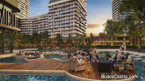 1, 2 y 3 habitaciones, Penthouses En venta Nuevo proyecto Coralia Santo Domingo en Dominicana Corali