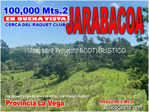 Vendo 100,000 Mts.2 de Terreno en BUENA VISTA, JARABACOA, Cerca del RAQUET CLUB